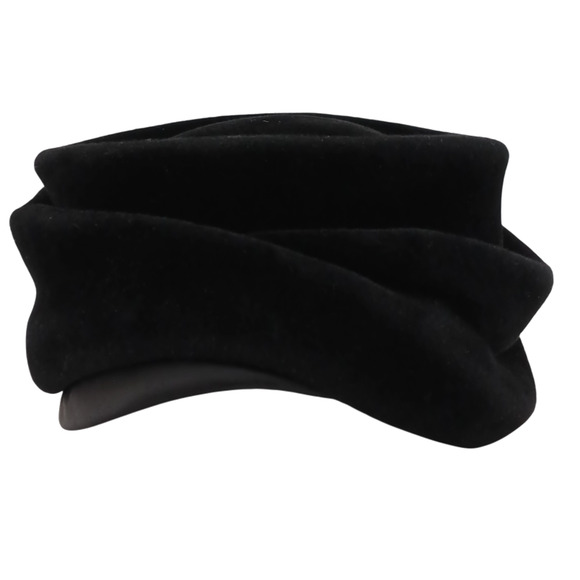 \hanson Body Women’s Faux Fur Black Fluffy Headdress Pill Hat Made in France - Picture 5 of 14